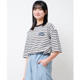 ビッグボーダーハーフスリーブTシャツ トップス ロンT | 子ども服 SHUSHU | 詳細画像7 