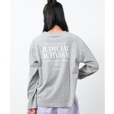 杢グレー | ロゴプリントロングTシャツ トップス ロンT | 子ども服 SHUSHU