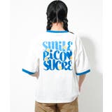 ブルー | バックプリントリンガーTシャツ トップス 半袖 | 子ども服 SHUSHU
