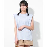 サックスブルー | 肩タックチュニックTシャツ トップス 半袖 | 子ども服 SHUSHU