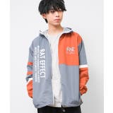 サックスブルー | フード付きカラー切替ナイロンジャケット アウター 子供服 | 子ども服 SHUSHU