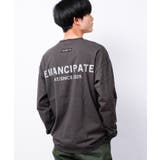 チャコールグレー | EMANCIPATE リフレクター ロングTシャツ | 子ども服 SHUSHU
