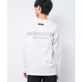 オフホワイト | EMANCIPATE リフレクター ロングTシャツ | 子ども服 SHUSHU