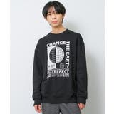 ブラック | CHANGE THE EARTHビッグトレーナー | 子ども服 SHUSHU