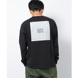 ブラック | CONVERSE 別注バックスクエアプリントロングTシャツ カットソー | 子ども服 SHUSHU