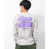 ライトグレー | CONVERSE 別注バックプリントビッグロングTシャツ カットソー | 子ども服 SHUSHU