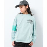 グリーン | CONVERSE 別注袖ラインプリントロングTシャツ カットソー | 子ども服 SHUSHU