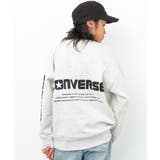 オートミール | CONVERSE 別注ポケット付袖ロゴプリントトレーナー トップス | 子ども服 SHUSHU