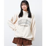 アイボリー | フリースハーフジッププルオーバー トップス 裏起毛 | 子ども服 SHUSHU