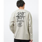 グレイッシュベージュ | THREE SEASONS ロゴスーパービッグロングTシャツ | 子ども服 SHUSHU