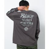 チャコールグレー | ストリート袖ロゴスーパービッグロングTシャツ トップス 長袖 | 子ども服 SHUSHU