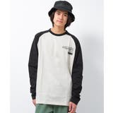 オートミール×ブラック | ラグランスリーブロゴロングTシャツ トップス ロンT | 子ども服 SHUSHU