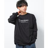 ブラック | AtmosphereバックプリントロングTシャツ トップス ロンT | 子ども服 SHUSHU