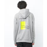 杢グレー | 裏起毛バックネオンプリントフーディー パーカー トップス | 子ども服 SHUSHU