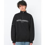ブラック | 裏起毛1971ハーフZIPトレーナー トップス スウェット | 子ども服 SHUSHU
