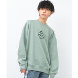 グリーン | 裏起毛MOUNTAINスーパービッグトレーナー トップス スウェット | 子ども服 SHUSHU