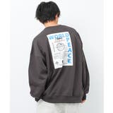 チャコールグレー | 裏起毛WORLD PEACEスーパービッグトレーナー トップス | 子ども服 SHUSHU