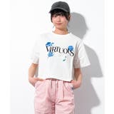 オフホワイト | ロゴ刺繍フラワープリントTシャツ トップス 半袖 | 子ども服 SHUSHU
