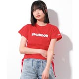 レッド | サイドドロストプリントTシャツ トップス 半袖 | 子ども服 SHUSHU
