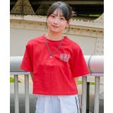 ロゴワイドクロップドTシャツ トップス 半袖 | 子ども服 SHUSHU | 詳細画像13