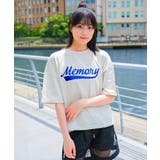 ショート丈ロゴアップリケTシャツ トップス 半袖 | 子ども服 SHUSHU | 詳細画像2
