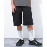 ブラック | ワークワイドハーフパンツ ボトムス 半ズボン | 子ども服 SHUSHU