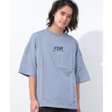 ライトブルー | FORバックプリントスーパービッグTシャツ トップス 半袖 | 子ども服 SHUSHU