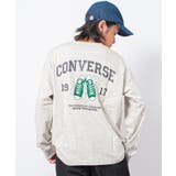 オートミール | CONVERSE 別注スニーカーロゴプリントロングTシャツ カットソー | 子ども服 SHUSHU