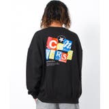 ブラック | CONVERSE 別注バックプリント裏起毛トレーナー トップス | 子ども服 SHUSHU