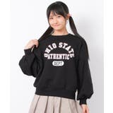 ブラック | カレッジロゴプルオーバー トレーナー 裏毛 | 子ども服 SHUSHU