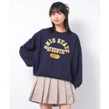 ネイビー | カレッジロゴプルオーバー トレーナー 裏毛 | 子ども服 SHUSHU