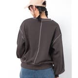 裏起毛配色ステッチプルオーバー トップス あったか | 子ども服 SHUSHU | 詳細画像6