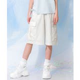 オフホワイト | ワークワイドハーフパンツ ボトムス 子供服 | 子ども服 SHUSHU