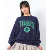 エンブレムロゴプリント裏起毛プルオーバー トップス あったか | 子ども服 SHUSHU | 詳細画像3 