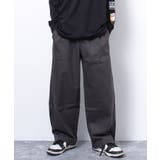 チャコールグレー | ツイルバレルレッグワイドパンツ ボトムス 長ズボン | 子ども服 SHUSHU