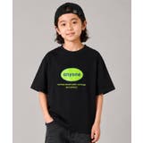 ブラック | anyoneサークルロゴプリントTシャツ トップス カットソー | 子ども服 SHUSHU