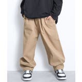 ベージュ | ストレッチルーズタックパンツ ボトムス 長ズボン | 子ども服 SHUSHU