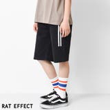 ブラック | ストレッチツイルサイドラインハーフパンツ ボトムス 半ズボン | 子ども服 SHUSHU