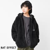 ブラック | フード付きボアビッグジャケット ブルゾン アウター | 子ども服 SHUSHU