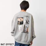 杢グレー | 裏起毛フォトプリントトレーナー スウェット 長袖 | 子ども服 SHUSHU