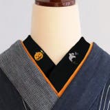 洗える 洒落 刺繍 半衿 ハロウィン柄 かぼちゃ おばけ 黒 白 半襟 | kimonocafe | 詳細画像3