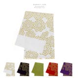 帯揚 帯揚げ 菊柄 金彩 ちりめん 正絹 成人式 振袖用 赤 黒 白 黄緑 紫 | kimonocafe | 詳細画像1 