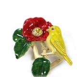 帯留 数 SUU 椿とメジロ 帯留め パルナートポック 着物 洒落用 | kimonocafe | 詳細画像3 