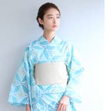 半巾帯 レース帯 OB-37 チェック柄 白 紺 浴衣帯 半幅帯 | kimonocafe | 詳細画像6 