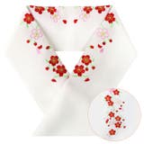 子供用 刺繍 半衿 七五三 女の子 桜 鞠 梅 花 お雛祭り お正月 | kimonocafe | 詳細画像9 