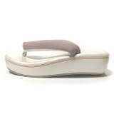 洒落用草履 シンプルな一段ヒールの普段履き草履 グレージュ | kimonocafe | 詳細画像4 