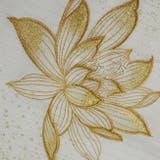 絽 帯揚 牡丹刺繍 箔散らし 礼装 洒落 夏用 正絹 日本製 | kimonocafe | 詳細画像3