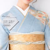 帯揚げ 礼装 白 ちりめん 銀ラメ 訪問着 付け下げ 正絹 着物 | kimonocafe | 詳細画像2