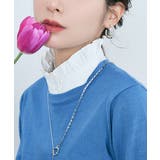 ホワイト | 刺繍デザインフリルスタンドカラー付け襟 小物 雑貨 | kirakiraShop