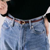 ワイン | ホールレスエコレザー細ベルト 小物 アクセサリー | kirakiraShop 